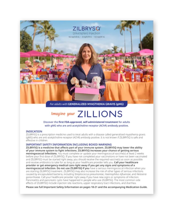 ZILBRYSQ® Patient Brochure.