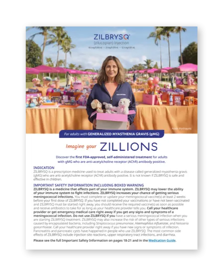 ZILBRYSQ® Patient Brochure.