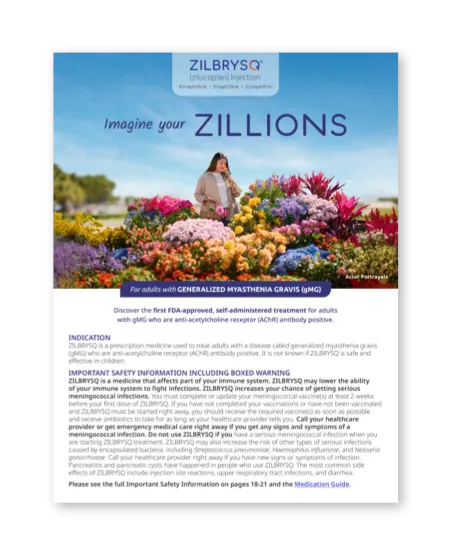 ZILBRYSQ® Patient Brochure.