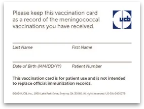 Vaccination Tracking Card